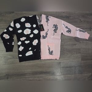 Womens Leopard Tiger Print Cardigan Size M NWT